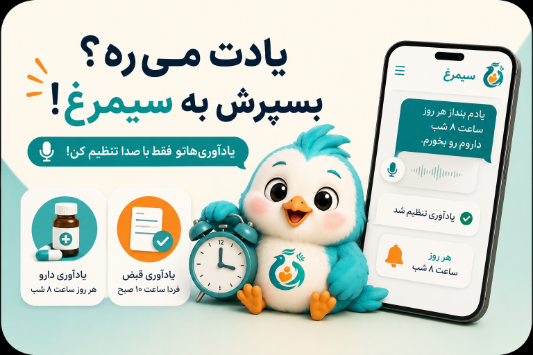 تنظیم یادآور برای کارها در اپلیکیشن سیمرغ