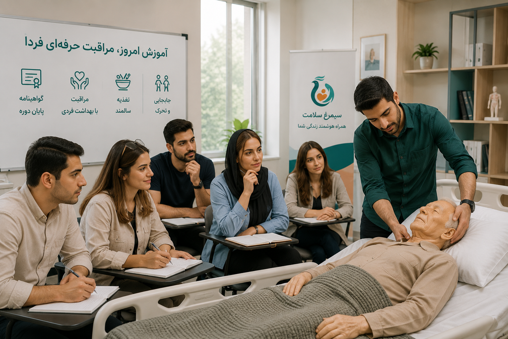 آموزش عملی در دوره آموزش مراقبت از سالمند